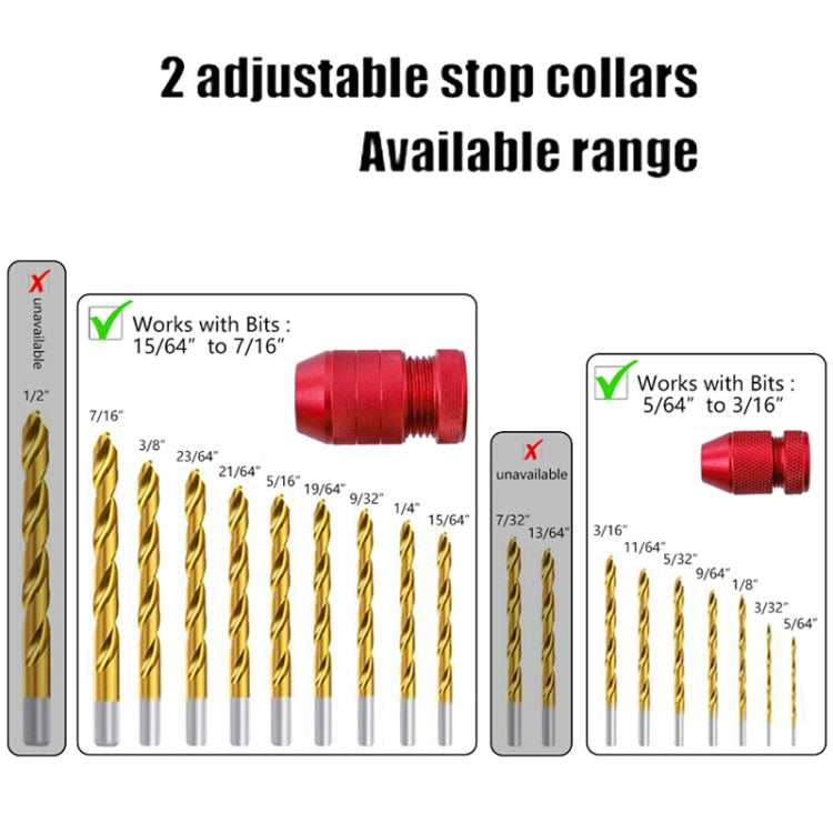 Adjustable Bit Stop Locator Drilling Aid Tool, Model: Type  2-5 - Others by PMC TechLife | Online Shopping South Africa | PMC TechLife | Buy Now Pay Later Mobicred