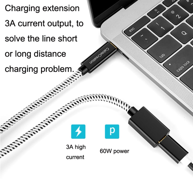 CC0316 1m Type-C / USB-C Male to Female Extension Cable Computer Phone Charging Cable(Black) - Cable & Adapters by PMC Jewellery | Online Shopping South Africa | PMC Jewellery | Buy Now Pay Later Mobicred