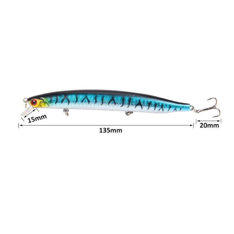 XY-256 19.1g/13.5cm Long Casting Sinking Minnow Fake Bait(7) - Fishing Lures by PMC TechLife | Online Shopping South Africa | PMC TechLife | Buy Now Pay Later Mobicred