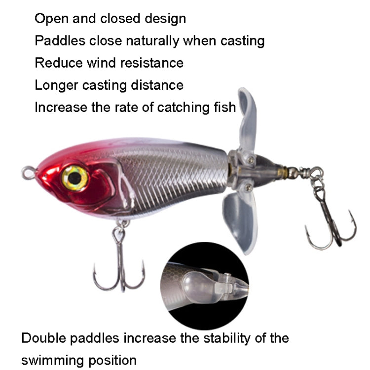 DF080 16g Double Paddle Tractor Surface Tether Roadrunner Fake Lure Long-distance Casting Lure(Tiger Pattern) - Fishing Lures by PMC TechLife | Online Shopping South Africa | PMC TechLife | Buy Now Pay Later Mobicred