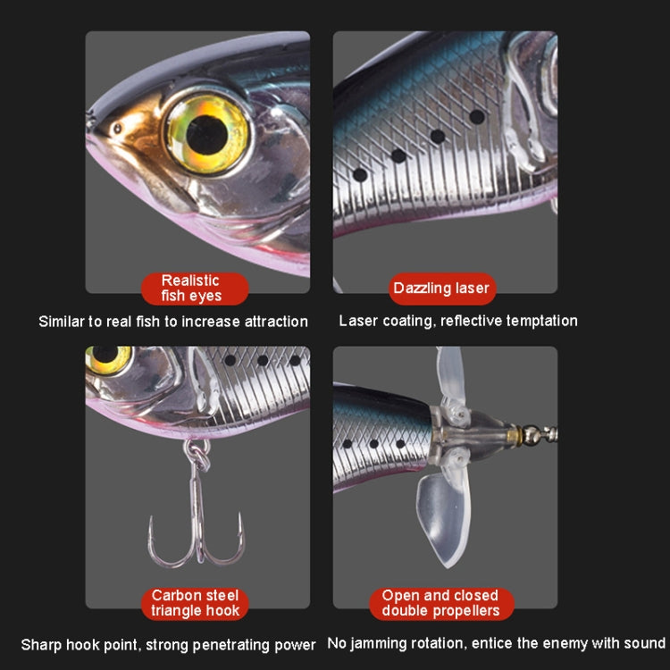 DF080 16g Double Paddle Tractor Surface Tether Roadrunner Fake Lure Long-distance Casting Lure(Horse Mouth Color) - Fishing Lures by PMC TechLife | Online Shopping South Africa | PMC TechLife | Buy Now Pay Later Mobicred