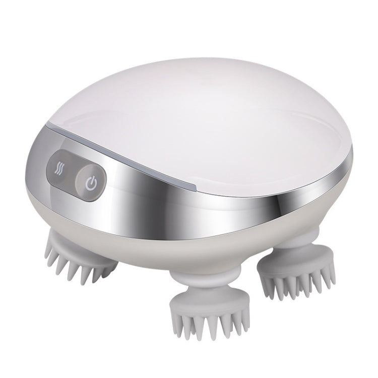 K111 Hot Compress Red Light Head Massager Electric Kneading Vibration Waterproof Head Instrument, Size: English Version(White) - Massage & Relaxation by PMC TechLife | Online Shopping South Africa | PMC TechLife
