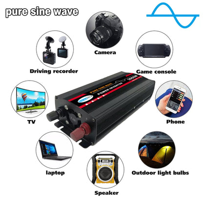 3000W (Actual 500W) 24V to 220V High Power Car Sine Wave Inverter Power Converter - Pure Sine Wave by PMC Jewellery | Online Shopping South Africa | PMC Jewellery