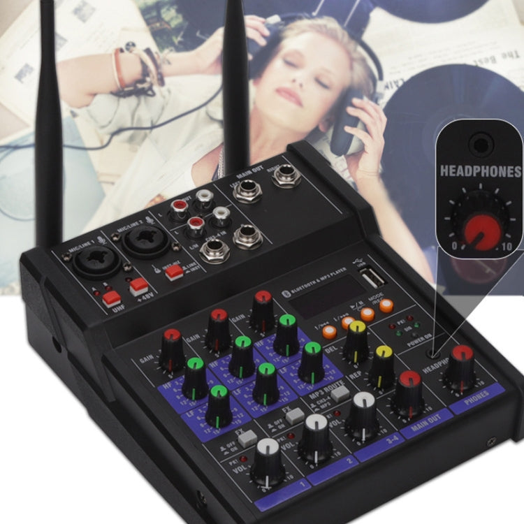 G4-M1 4-way Mixer with Wireless Microphone Effect Device Small K Song Recording Bluetooth Mixer - free shipping - PMC Jewellery - Order now!