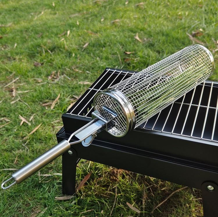 Upgrade With Handle BBQ Cage Stainless Steel  Barbecue Basket  30cm+Handle 18cm - Cookwares & Tablewares by PMC TechLife | Online Shopping South Africa | PMC TechLife | Buy Now Pay Later Mobicred