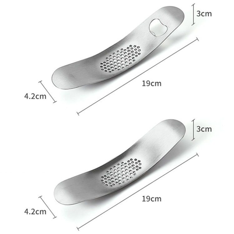 430 Stainless Steel Boat Shaped Garlic Grinder Manual Garlic Press Tools Kitchen Gadgets(Style 1) - free shipping - PMC TechLife - Order now!