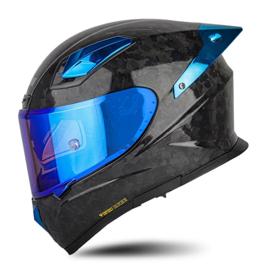 SOMAN Four Seasons Full Cover Motorcycle Helmet, Size: XL(Cheetah Print Blue) - Helmets by SOMAN | Online Shopping South Africa | PMC Jewellery | Buy Now Pay Later Mobicred