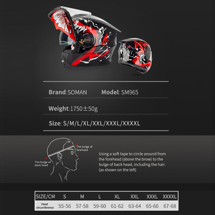 SOMAN Racing Motorcycle Double Lens Riding Safety Helmet, Size: XL(Mobile Suit) - free shipping - PMC TechLife - Order now!