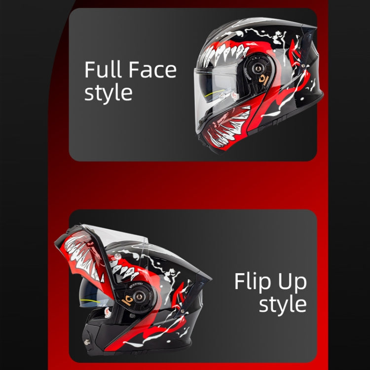 SOMAN Racing Motorcycle Double Lens Riding Safety Helmet, Size: XL(Mobile Suit) - free shipping - PMC TechLife - Order now!