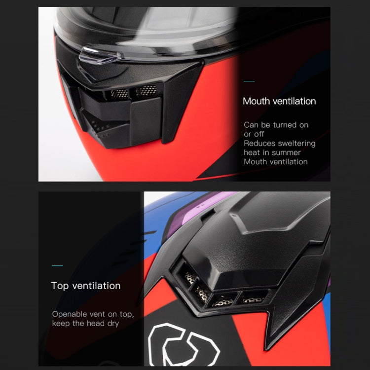 SOMAN Racing Motorcycle Double Lens Riding Safety Helmet, Size: M(Matt Black) - free shipping - PMC TechLife - Order now!