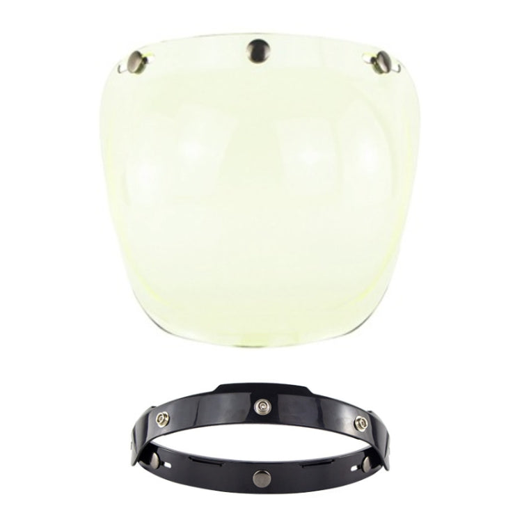 Motorcycle Helmet Three-Button Windproof Lens With Bracket(Yellow) - Helmets by PMC TechLife | Online Shopping South Africa | PMC TechLife | Buy Now Pay Later Mobicred