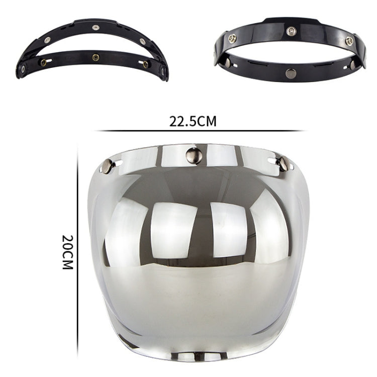 Motorcycle Helmet Three-Button Windproof Lens With Bracket(Rainbow) - Helmets by PMC Jewellery | Online Shopping South Africa | PMC Jewellery | Buy Now Pay Later Mobicred