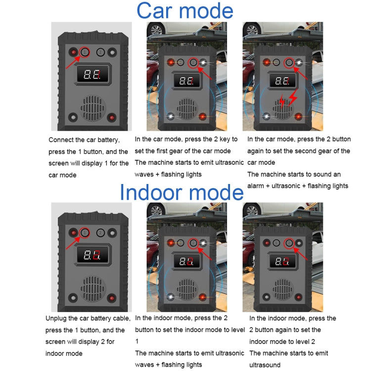 SJZ-021 Car Ultrasonic Rat Repeller Car Engine Mouse Repellent with Battery - Outdoor Insect Repellent by PMC TechLife | Online Shopping South Africa | PMC TechLife
