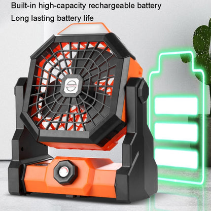 Outdoor Infinitely Variable Speed Portable Large Wind Charging Camping Lighting Fan(Black Green) - Electric Fans by PMC Jewellery | Online Shopping South Africa | PMC Jewellery | Buy Now Pay Later Mobicred