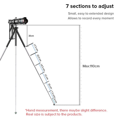 APEXEL APL-JJ09 Mobile Selfie Live Streaming Portable Stretch Telephoto Tripod(Black) - Stand by APEXEL | Online Shopping South Africa | PMC Jewellery | Buy Now Pay Later Mobicred