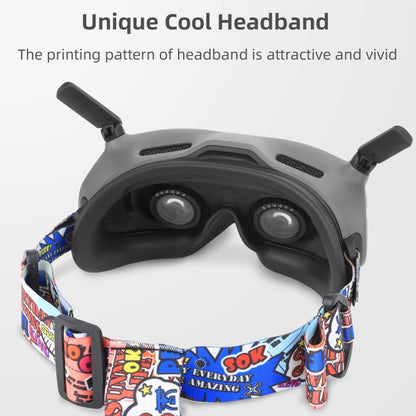 Sunnylife TD487 For DJI Avata / FPV Goggles V2 Color Headband Fixed Elastic Strap(Graffiti) - Other Accessories by Sunnylife | Online Shopping South Africa | PMC Jewellery