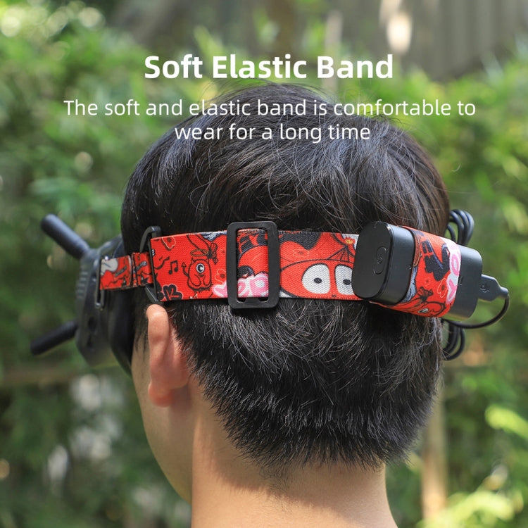 Sunnylife TD487 For DJI Avata / FPV Goggles V2 Color Headband Fixed Elastic Strap(Graffiti) - Other Accessories by Sunnylife | Online Shopping South Africa | PMC TechLife | Buy Now Pay Later Mobicred