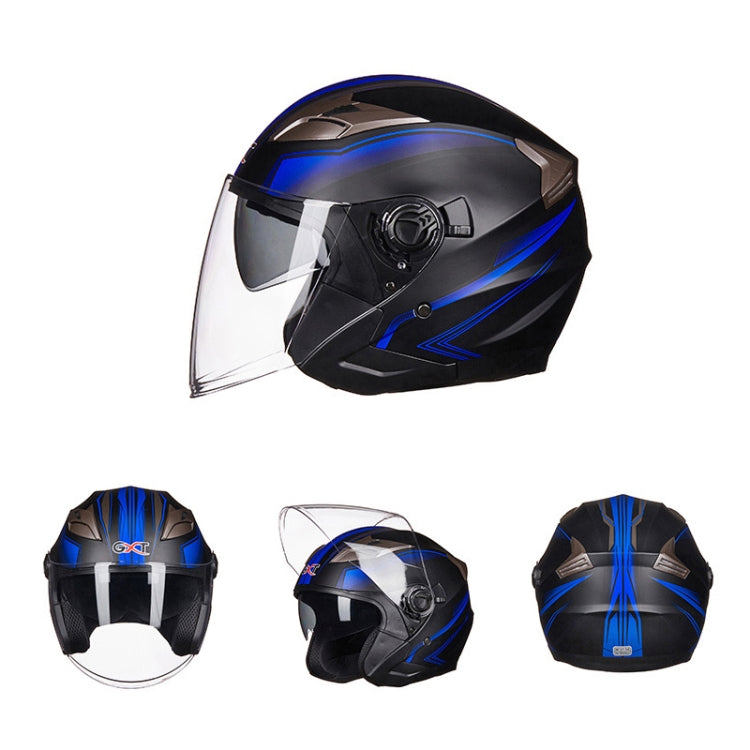 GXT 708 Electric Vehicle Dual Lens Helmet Four Seasons Safety Helmet, Size: L(Matt Black Red) - Helmets by GXT | Online Shopping South Africa | PMC Jewellery | Buy Now Pay Later Mobicred