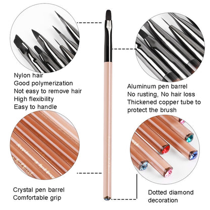 Acrylic Tea Color Pen Brush Beauty Nail Pen Color Painting Drawing Pen Light Therapy Pen(KS07) - Nail Art Equipment by PMC Jewellery | Online Shopping South Africa | PMC Jewellery | Buy Now Pay Later Mobicred