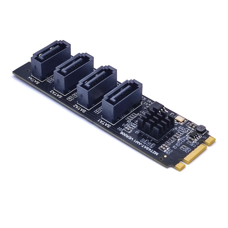 JMB582 M2 KEY-M NVME PCI-E To SATA3.0 Hard Disk Transfer Card(M2T4SAT-A01) - Card Adapter by PMC Jewellery | Online Shopping South Africa | PMC Jewellery | Buy Now Pay Later Mobicred