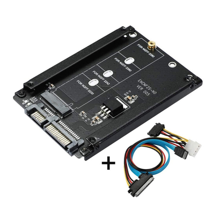 ENCNF2S-N01 NGFF To SATA3 Transfer Card M.2 KEY B-M SSD To 6Gbps Interface Conversion Adapter With SATA 22pin Cable - Add-on Cards by PMC TechLife | Online Shopping South Africa | PMC TechLife