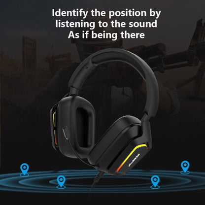 Ajazz AX368 Computer Game Audio Recognition RGB Headset 7.1 Channel Version (Black) - Multimedia Headset by Ajazz | Online Shopping South Africa | PMC Jewellery | Buy Now Pay Later Mobicred