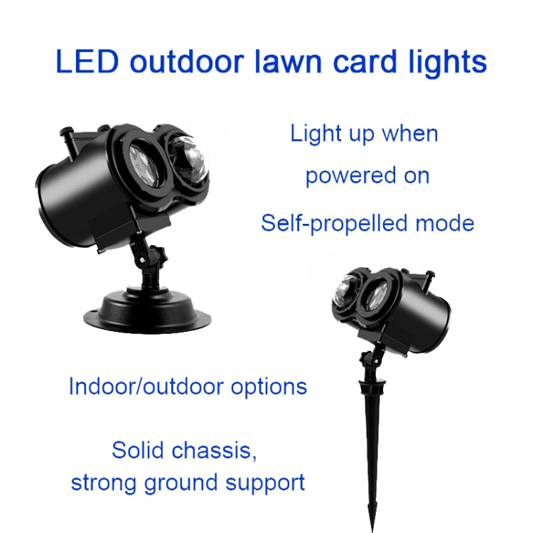 12 Cards US Plug Not Easy To Fade Card Pattern 9W Double Cylinder Water Pattern Christmas Projection Light - Christmas Decoration Lamps by PMc TechLife | Online Shopping South Africa | PMc TechLife | Buy Now Pay Later Mobicred