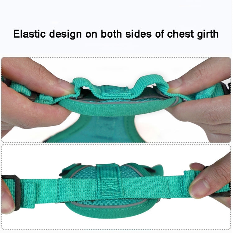 Pet Vest Harness + Traction Rope Set Reflective Breathable Dog Cat Harness, Size: L(Gray) - free shipping - PMC TechLife - Order now!