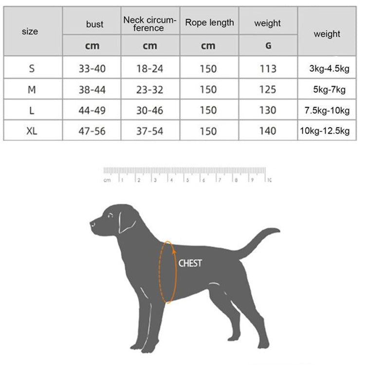 Pet Vest Harness + Traction Rope Set Reflective Breathable Dog Cat Harness, Size: L(Gray) - free shipping - PMC TechLife - Order now!