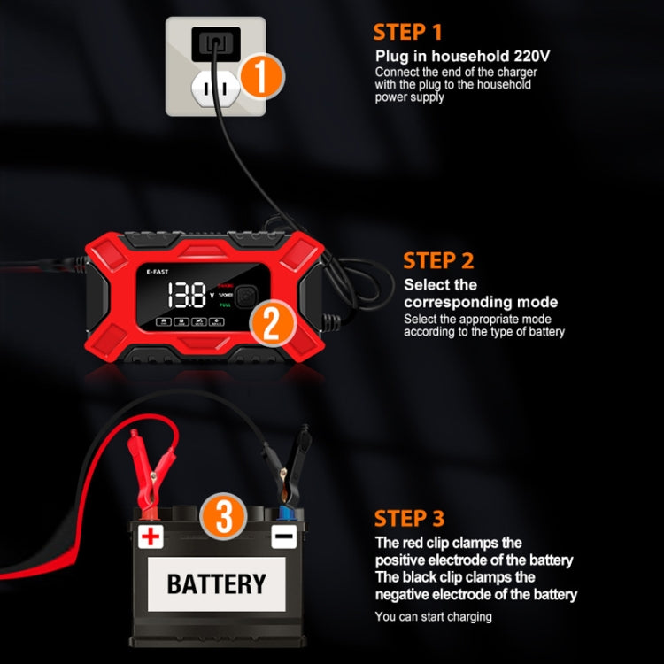 E-FAST 12V Motorcycle Car Battery Emergency Start Charger(EU Plug) - Power Bank by E-FAST | Online Shopping South Africa | PMC Jewellery | Buy Now Pay Later Mobicred