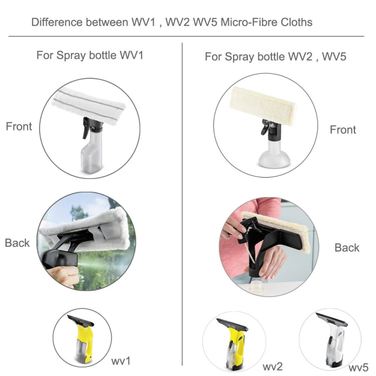 For Karcher WV1 WV2 WV5 Window Cleaner Spray Bottle Microfiber Cloth Mop(Yellow) - For Karcher Accessories by PMc TechLife | Online Shopping South Africa | PMc TechLife | Buy Now Pay Later Mobicred