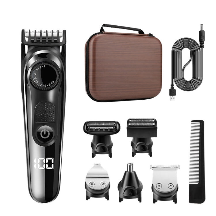 5 In 1 Men Multi-functional Haircut Carving Electric Shaver Reciprocating Shaver Set With Storage Bag - Hair Trimmer by PMC Jewellery | Online Shopping South Africa | PMC Jewellery | Buy Now Pay Later Mobicred