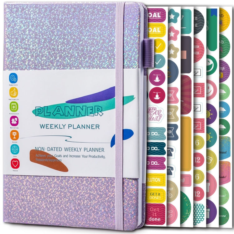 A5 Starry Sky Undated Planner Journal Financial Notebook(Purple) - Notebooks by PMC TechLife | Online Shopping South Africa | PMC TechLife | Buy Now Pay Later Mobicred