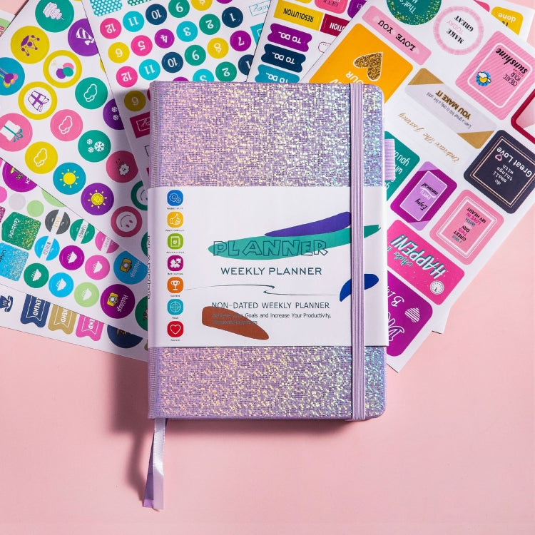 A5 Starry Sky Undated Planner Journal Financial Notebook(Yellow) - Notebooks by PMC TechLife | Online Shopping South Africa | PMC TechLife