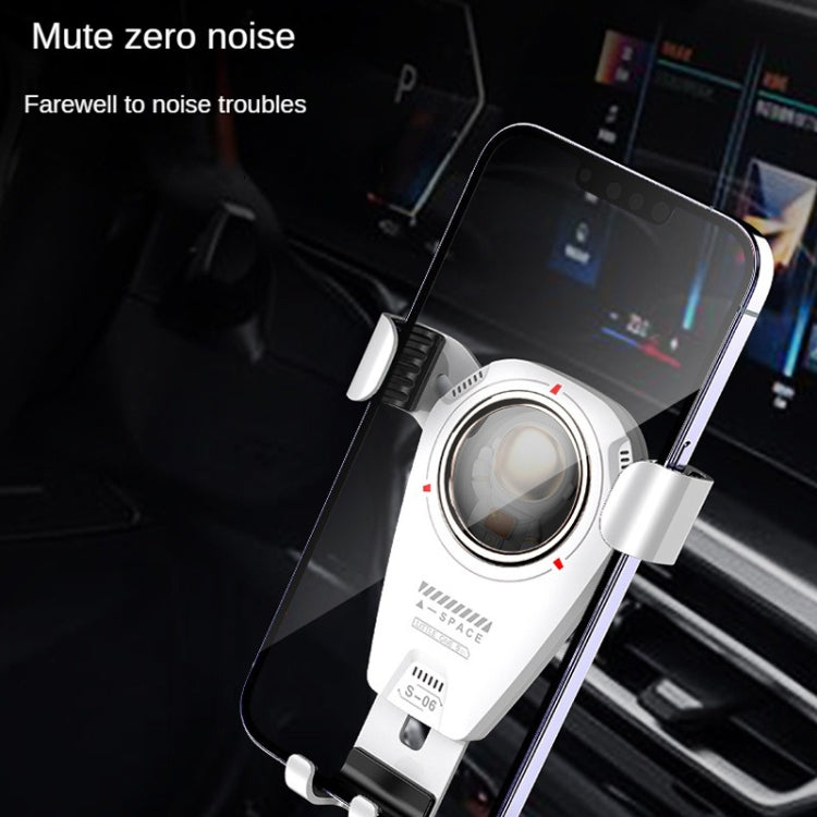 S-06 Car Air Outlet Gravity Holder Retractable Rotating Mobile Phone Bracket(Black) - Car Holders by PMC TechLife | Online Shopping South Africa | PMC TechLife | Buy Now Pay Later Mobicred