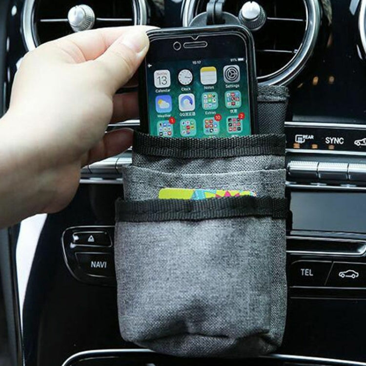 Vehicle Air Outlet Storage Bag Multi-function Document Change Storage Bag(Grey) - Stowing Tidying by PMC TechLife | Online Shopping South Africa | PMC TechLife | Buy Now Pay Later Mobicred