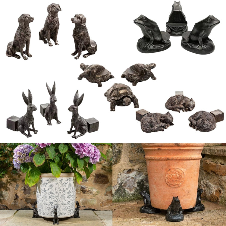 3pcs/set Flower Pot Feet Stand Animal Shape Resin Plant Pots Risers Pad(Cat) - Yard & Garden Decor by PMC TechLife | Online Shopping South Africa | PMC TechLife