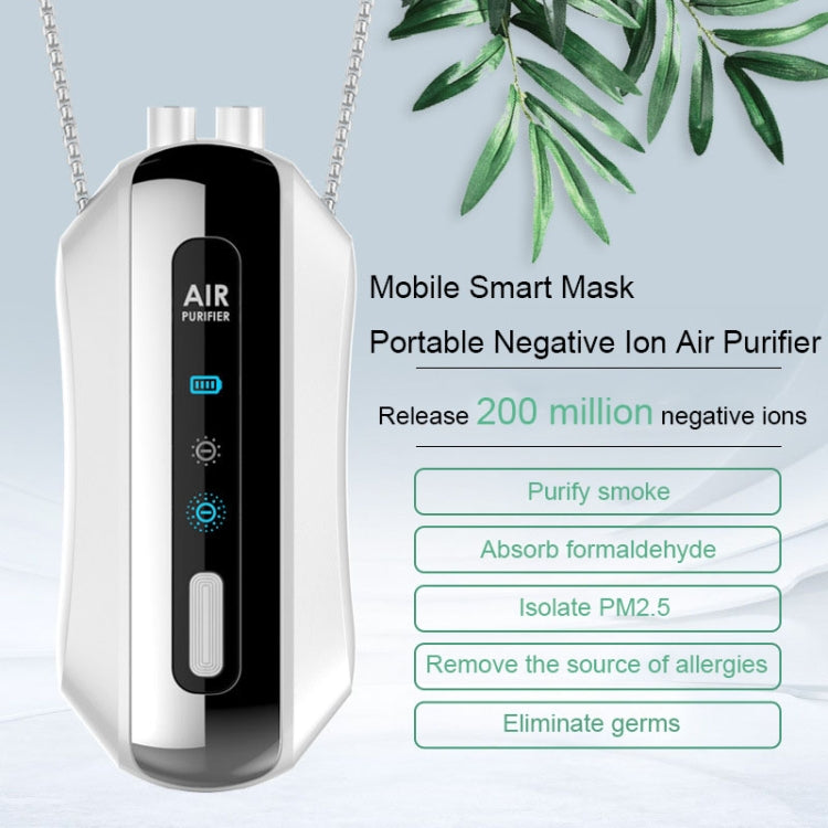 Portable Negative Ion Air Purifier Home Hanging Neck Purifier, Style: Chain Style (Black) - free shipping - PMC TechLife - Order now!
