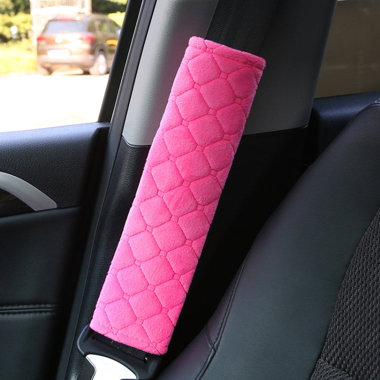 Car Seat Belt Protector Soft Extended Shoulder Pads, Color: Rose Red Square - Seat Belts & Padding by PMC TechLife | Online Shopping South Africa | PMC TechLife | Buy Now Pay Later Mobicred