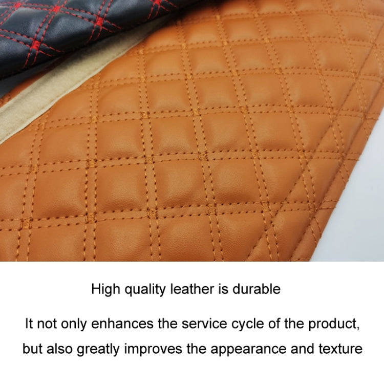 Rhombus Leather Seat Belt Shoulder Protector Pads, Color: Black Leather White Line - Seat Belts & Padding by PMC TechLife | Online Shopping South Africa | PMC TechLife | Buy Now Pay Later Mobicred