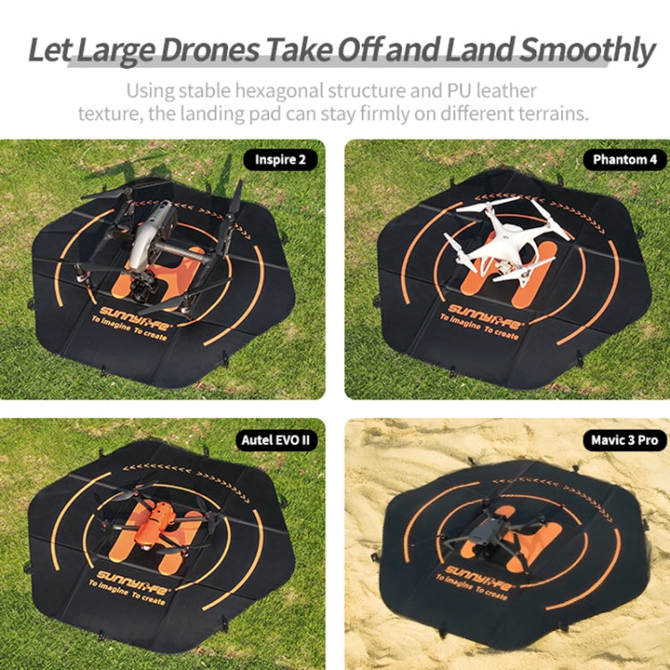 Sunnylife TJP10 110cm Hexagonal Double-Sided Folding With Ground Spikes Drone Universal Apron - Parking Apron by Sunnylife | Online Shopping South Africa | PMC Jewellery | Buy Now Pay Later Mobicred