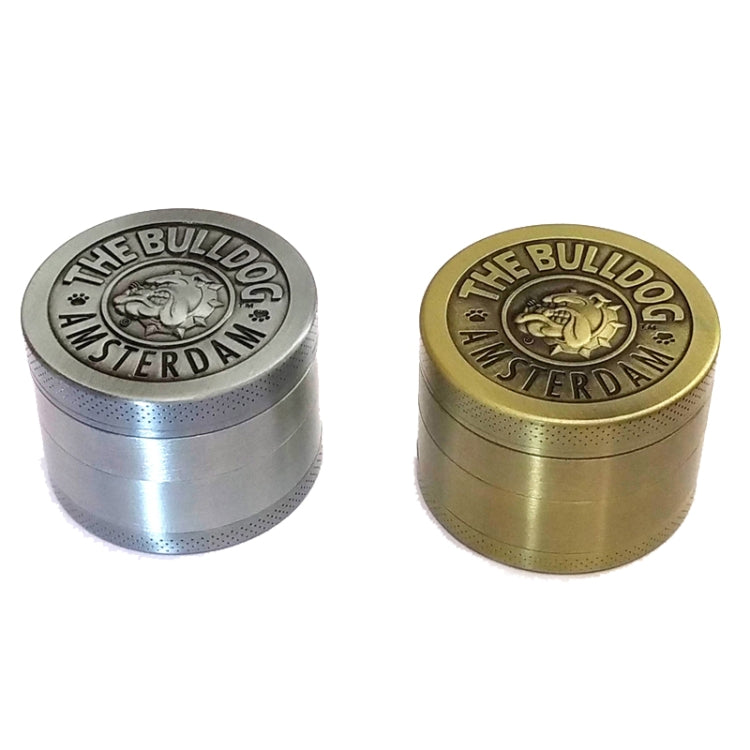 50mm  Bulldog Grinder Tobacco Herb Zinc Alloy Grinders, Spec: 4 -layer Ancient Silver - Cigarette Box & Ashtrays by PMC Jewellery | Online Shopping South Africa | PMC Jewellery