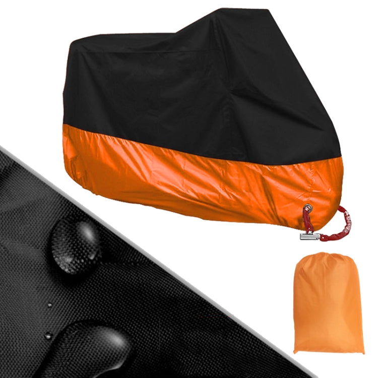 190T Motorcycle Rain Covers Dustproof Rain UV Resistant Dust Prevention Covers, Size: XL(Black and Orange) - Protective Gear by PMC Jewellery | Online Shopping South Africa | PMC Jewellery | Buy Now Pay Later Mobicred