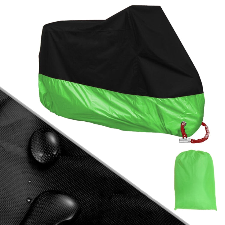 190T Motorcycle Rain Covers Dustproof Rain UV Resistant Dust Prevention Covers, Size: XL(Black and Green) - Protective Gear by PMC TechLife | Online Shopping South Africa | PMC TechLife | Buy Now Pay Later Mobicred