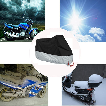 190T Motorcycle Rain Covers Dustproof Rain UV Resistant Dust Prevention Covers, Size: XXXL(Black and Light Blue) - Protective Gear by PMC Jewellery | Online Shopping South Africa | PMC Jewellery | Buy Now Pay Later Mobicred