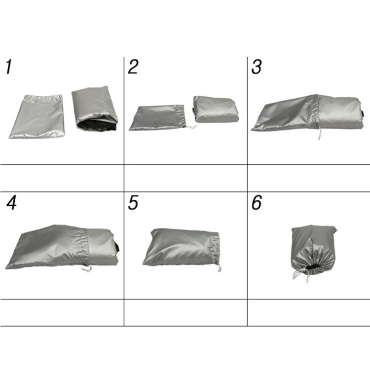 190T Motorcycle Rain Covers Dustproof Rain UV Resistant Dust Prevention Covers, Size: XL(Black and Silver) - free shipping - PMC TechLife - Order now!