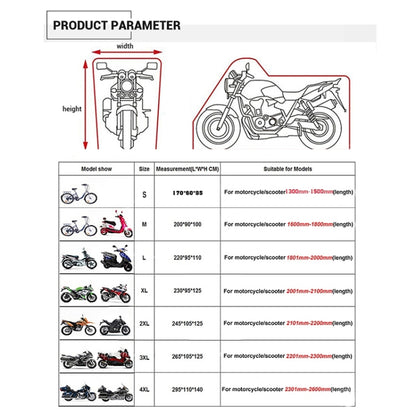 190T Motorcycle Rain Covers Dustproof Rain UV Resistant Dust Prevention Covers, Size: L(Black and Green) - Protective Gear by PMC Jewellery | Online Shopping South Africa | PMC Jewellery | Buy Now Pay Later Mobicred