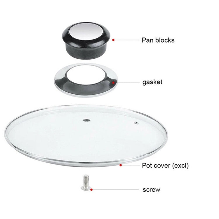 Stainless Steel Lid Handle Plastic Top Bead - Replacement Accessories by PMC TechLife | Online Shopping South Africa | PMC TechLife