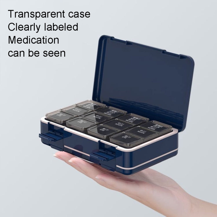 24 Grid Large Capacity Sealing Pills Case 3 Times A Day 7 Day Medicine Organizer Box(Blue) - free shipping - PMC TechLife - Order now!