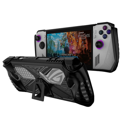 For Asus ROG Ally Game Console TPU Soft Cover With Holder Bracket(Black) - Accessories by PMC Jewellery | Online Shopping South Africa | PMC Jewellery